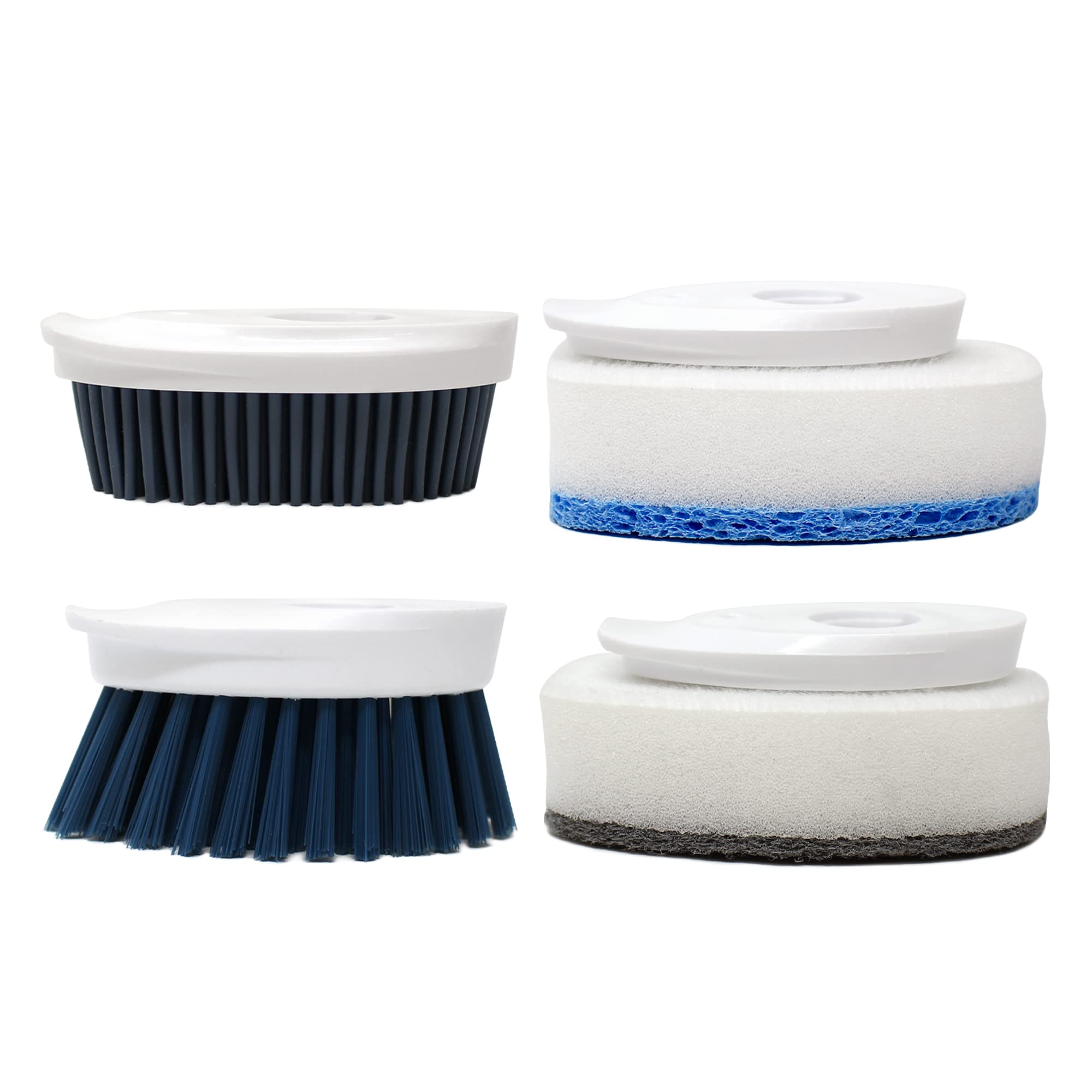 CBC Crown Soap Dispensing Dishwashing Brush with 4 Scrub Brush Heads & Extra Refill Set