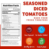 Dei Fratelli Seasoned Diced Tomatoes (28 oz. Cans, 6 pack) - Vine-Ripened - Non GMO, Gluten-Free