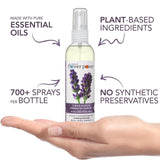 Natural Flower Power Air Freshener Spray - Odor Eliminator with Essential Oils for the Home, Car & Fabric - Cruelty Free & Vegan - 3 Pack - Lavender