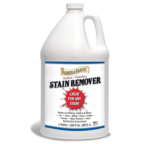 Parker & Bailey Liquid Stain Remover - Instant Stain Removal on Laundry Clothing Fabric Ink Grease Blood Grass Coffee Wine Food Carpet Upholstery Spot