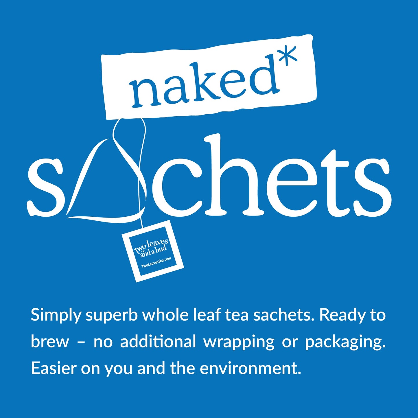 Two Leaves and a Bud Alpine Berry - 50 Naked Tea Sachets, Naturally Caffeine Free, Whole Leaf Herbal Tea in Unwrapped Pyramid Sachets, Resealable Bag