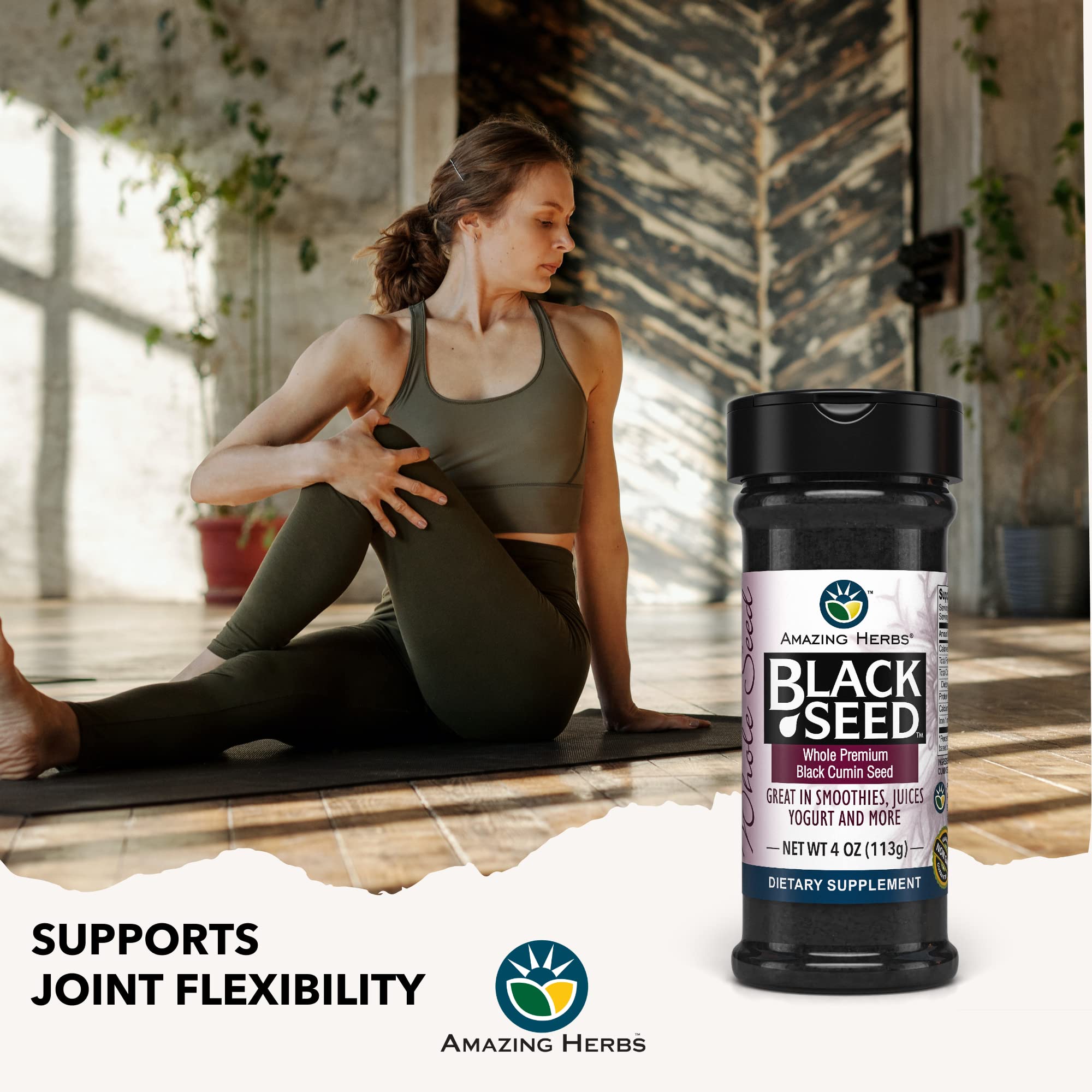 Amazing Herbs Whole Premium Black Cumin Seed - Nigella Sativa Seeds, Organic, Gluten-Free, Non-GMO, Supports Immune System, Cardiovascular Health