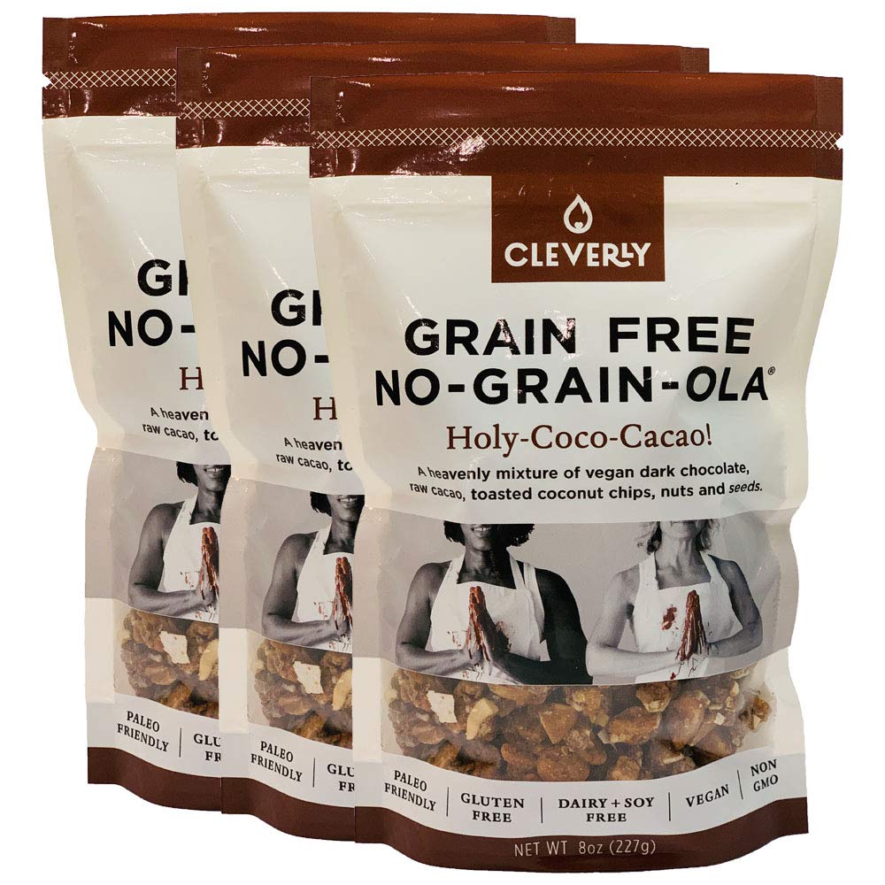 NO-GRAIN-OLA - Grain Free Granola | Paleo Friendly Healthy Snacks | Natural, Dairy Free, Soy Free, No Refined Sugars, Non GMO (8oz bags, 3 Bags Per