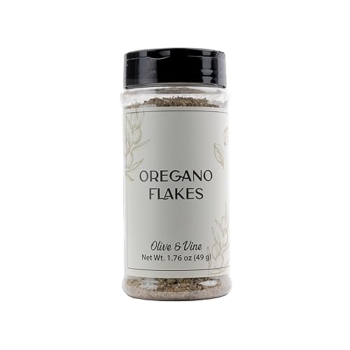 Olive & Vine Oregano Flakes, Earthy & Aromatic, Seasoning for Pizza, Pasta, Salads, with Rich Tradition, Authentic Taste, For Global Recipes (1.76