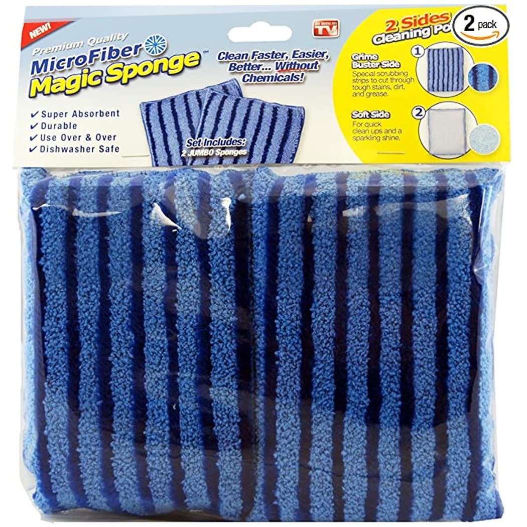 Magic Microfiber Sponge Scrubbing Clean Faster Easier Better Super Absorbent As Seen On Tv Jumbo