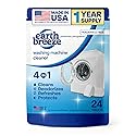 Earth Breeze Washing Machine Cleaner Tablets - 1 Year Supply - Deep Cleans, Removes Odors, Residue & Buildup - Front Load, Top Load & HE Washers