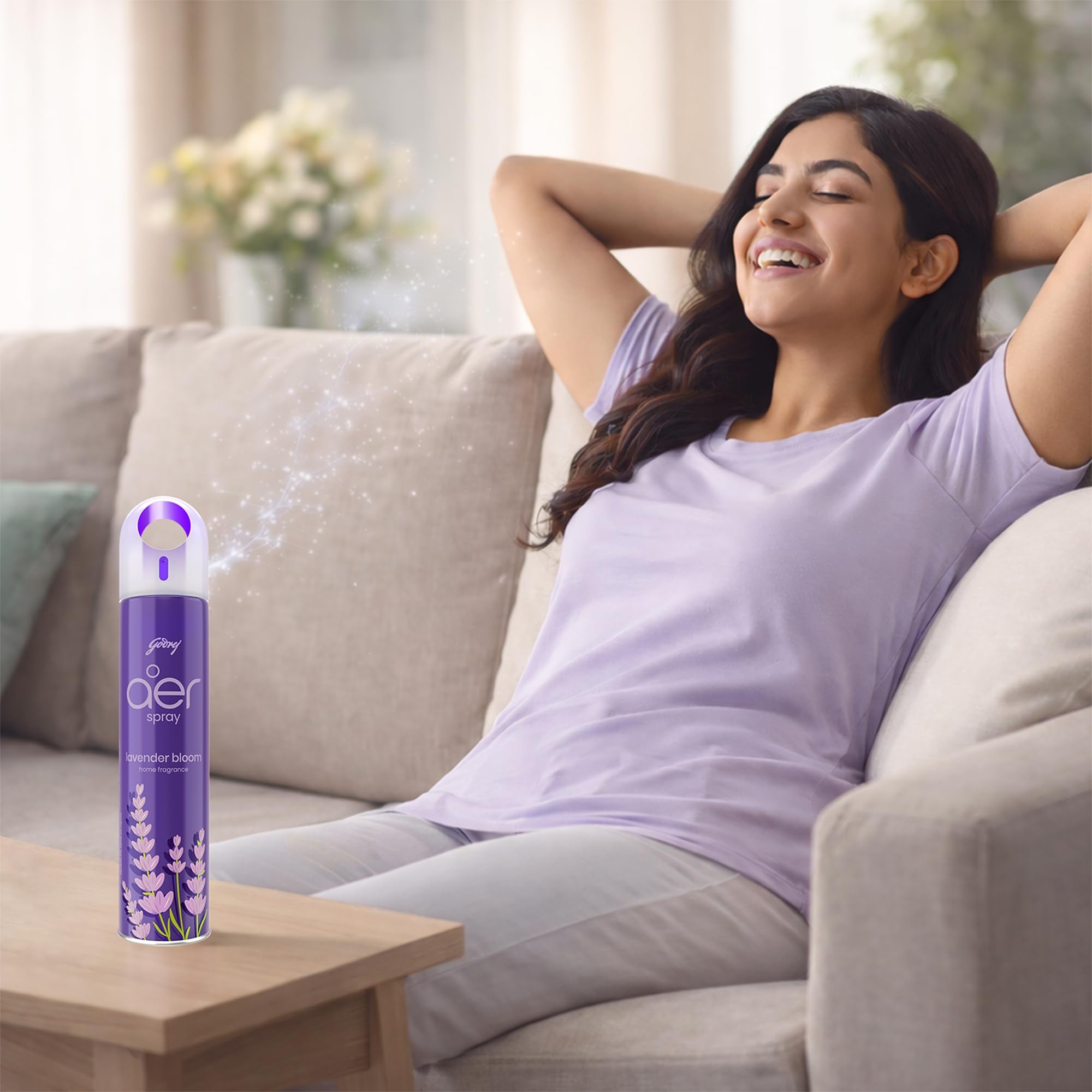 Godrej aer Home Air Freshener Spray - 300 Ml Violet Valley Bloom