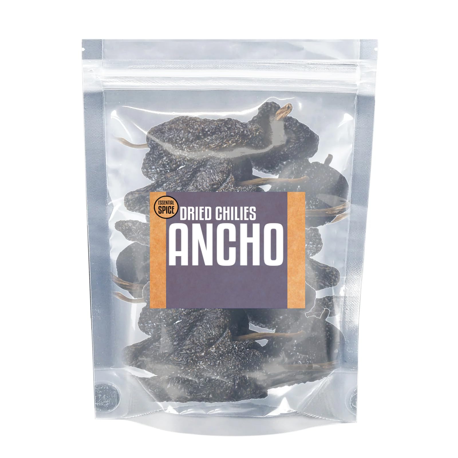 Essential Spice Dried Ancho Chilies - Mild Heat & Sweet Smoky Flavor - Whole Dried Poblano Peppers for Sauces, Salsas, Stews & Mexican Cooking - Easy