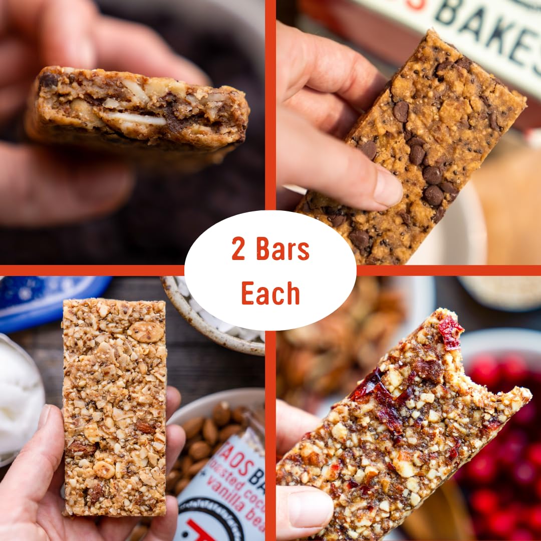 Taos Bakes Snack Bars - Crowd + Pleaser All-In-One Variety Pack - Gluten Free, Non-GMO, Healthy Granola Bars - Nutritious & Delicious Baked Bars - (12