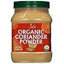Jiva Organic Coriander Powder 1 Pound Large Jar (16oz) - Pure, Non-GMO, Lab Tested, 100% Raw Ground Coriander from India