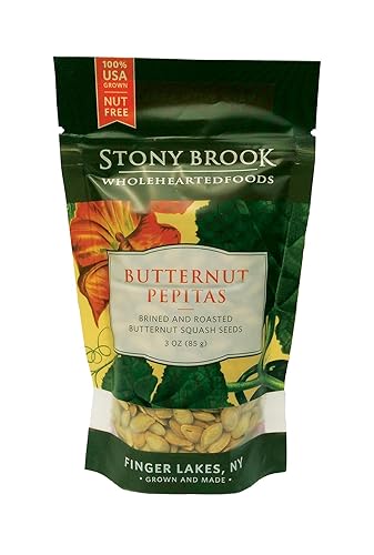 Stony Brook Butternut Pepitas, 3 ounce bags (pack of 6)