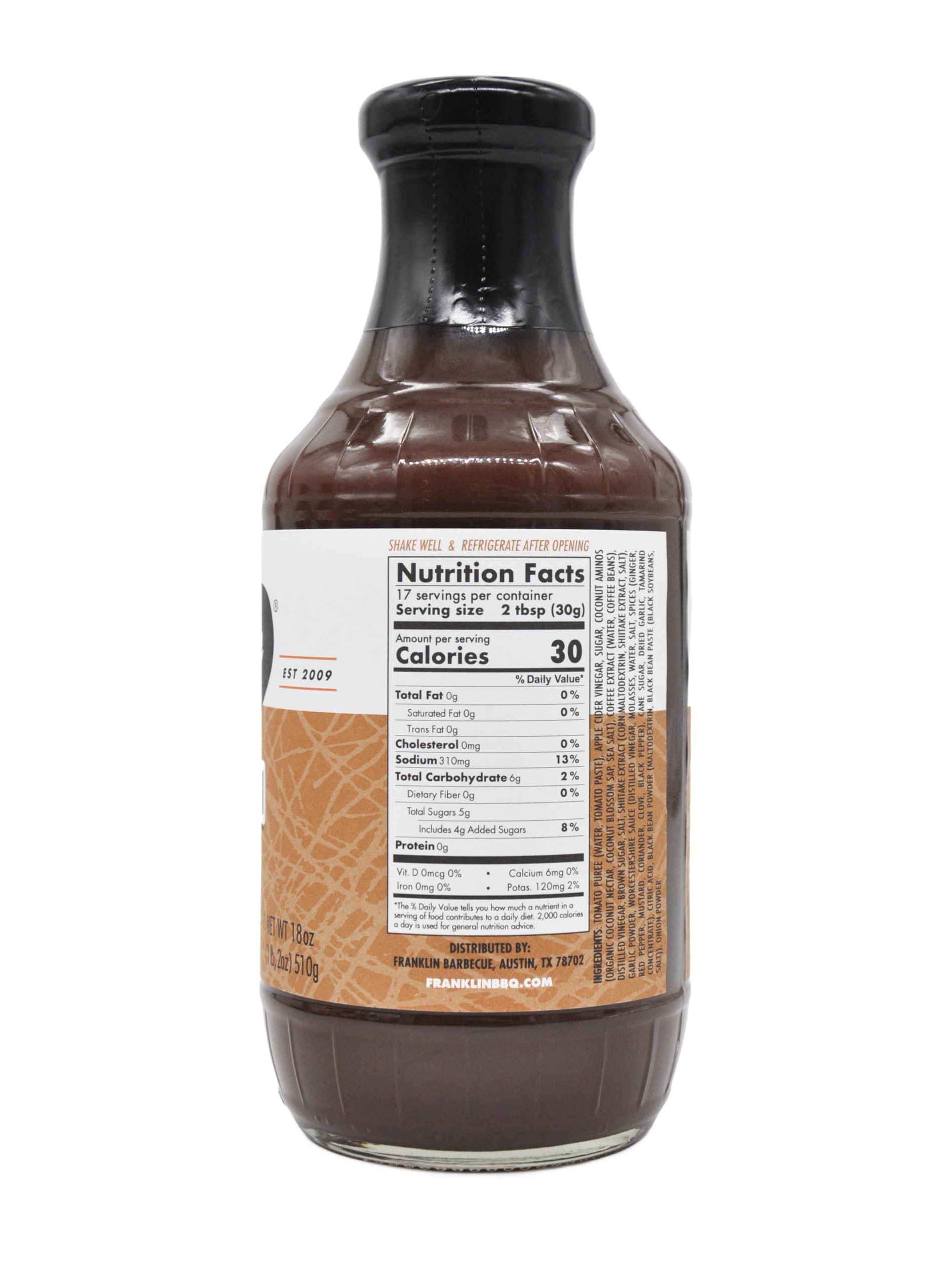 Franklin Barbecue Espresso BBQ Sauce, 18 OZ