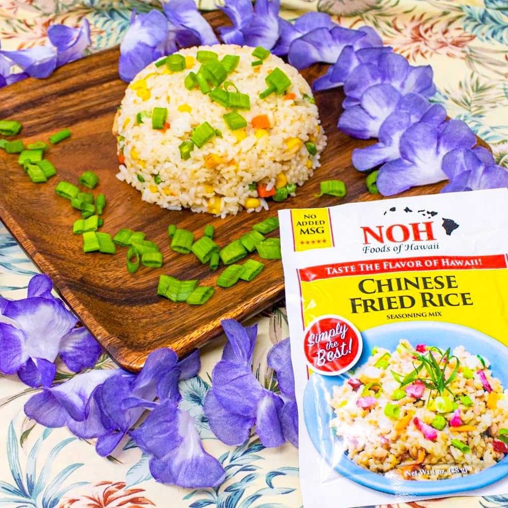 NOH Foods of Hawaii four serving seasoning packets 1.5 oz Pack of 3 Taste the flavor of Hawaii with each unique and famous meal (Chinese Fried Rice)