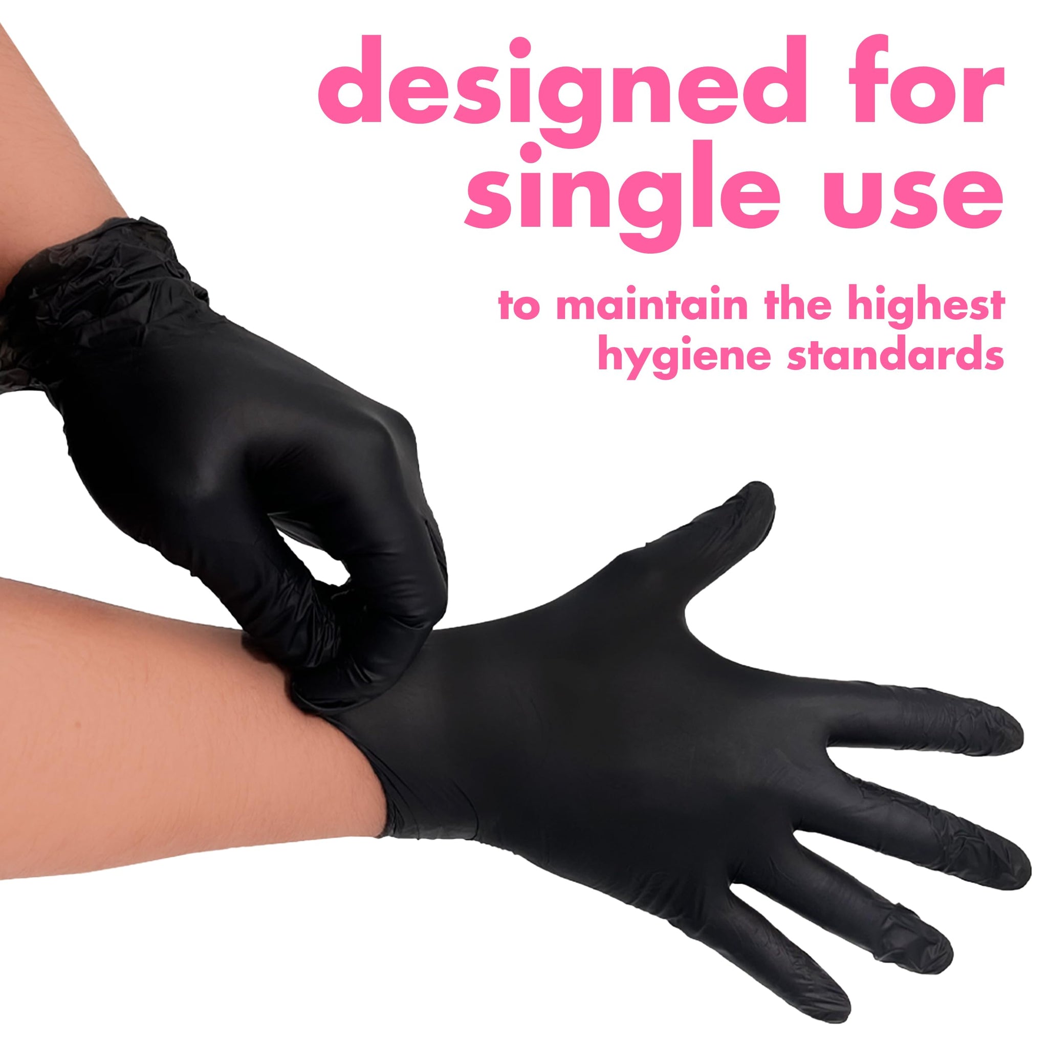 Colortrak Black Vinyl Gloves, Disposable Latex-Free & Powder-Free Hair Color Gloves for Chemical Processing & Salon Services, 200 Count (2 Boxes)