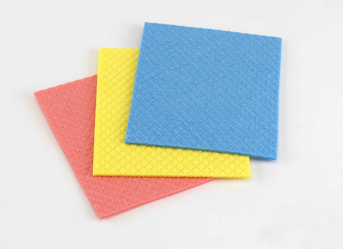 Casabella Cellulose Sponge Cloths Set of 3 All-Purpose Reusable Cleaning Wipes, 8 x 7-Inch, Assorted Colors