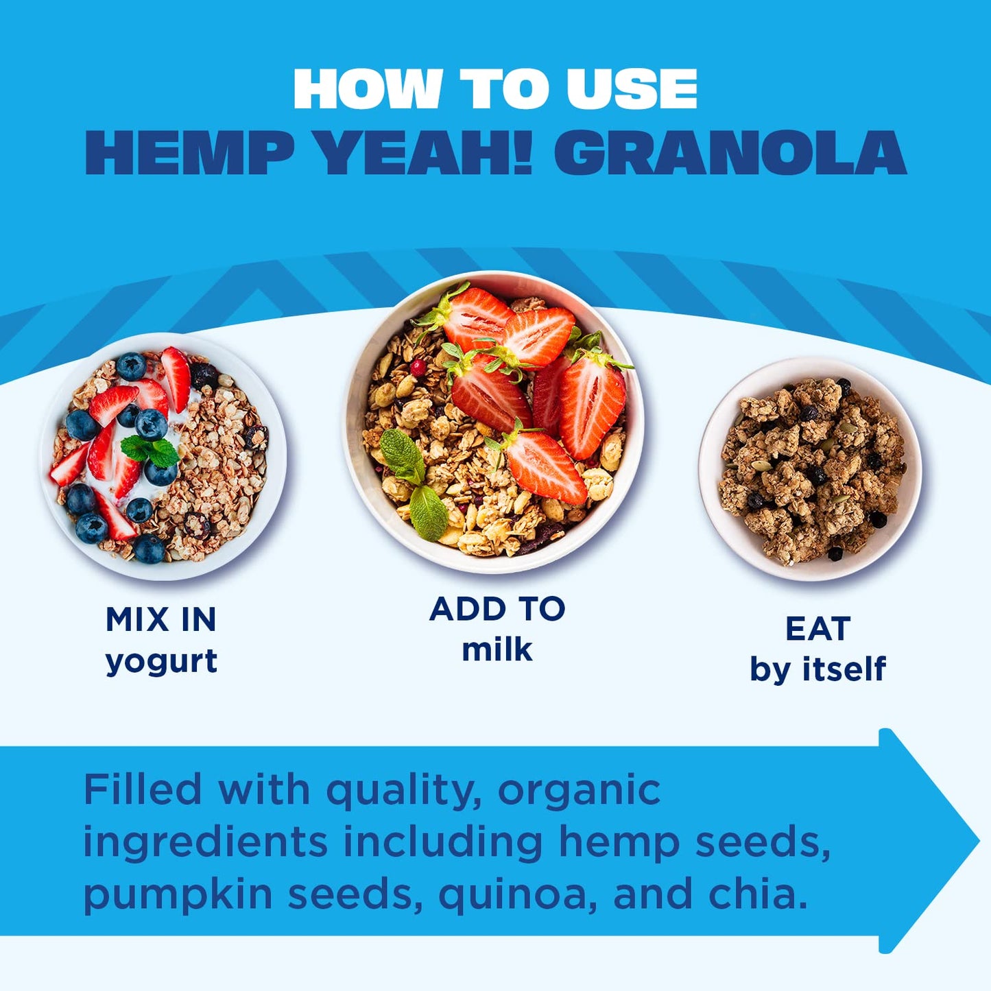 Manitoba Harvest Hemp Yeah Superseed Granola, Blueberry - 10oz - 11g Protein, 4g Fiber, 3.5g Omega 3 & 6 per 60g serving - With Hemp & Pumpkin Seeds