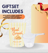 Real Cereal Rice Crisps 8.4 oz Bundle with Plastic Clear Measuring Cup - Organic Brown Rice Cereal with 0g Sugar and Non-GMO Ingredients