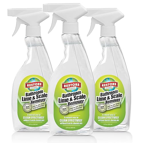 Restore Naturals Non Toxic Bathroom Cleaner - 22oz - Soap Scum Remover, Non Toxic Shower Cleaner, Safe Cleaning Products, Eco Friendly Cleaning