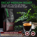 Cardiology Coffee - Medium Roast Decaf Coffee Beans - USDA Certified Organic, Mold Free 12oz Premium Whole Bean Coffee - Decaf Barista-Style Beans