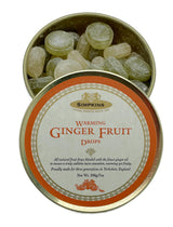 Simpkins Warming Ginger Drops - All-Natural Fruit Drops Infused with Premium Ginger Oil | Soothing & Fruity Taste | Made in England | 7.0 oz Tin
