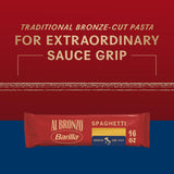 Barilla Al Bronzo Spaghetti Pasta 16 oz., Bronze Cut, Created from High Quality Durum Wheat, Imported From Italy, Non-GMO, Kosher