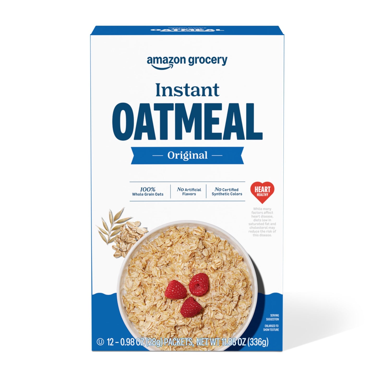 Amazon Grocery, Original Instant Oatmeal, 0.98 Oz, 12 Ct
