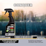 FLITZ Calcium, Rust, & Lime Remover - 16oz Bottle of USA-Made Limescale Remover for Toilets, Showers, and More - Powerful Spray that Instantly