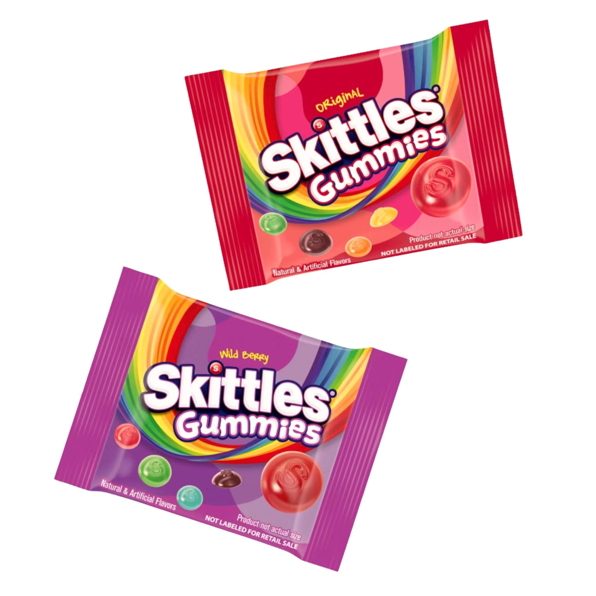 Skittles Gummies Mix 1.5 LB Fun Size Variety Pack of Original & Wild Berry Flavors Individually Wrapped Fruity Gummy Candy for Parties, Gifting