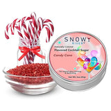 Snowy River Holiday Candy Cane Flavored Cocktail Sugar - All Natural Rimming Sugar for Stunning Drinks, Vibrant Colors, Perfect for Cocktails