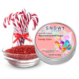 Snowy River Holiday Candy Cane Flavored Cocktail Sugar - All Natural Rimming Sugar for Stunning Drinks, Vibrant Colors, Perfect for Cocktails