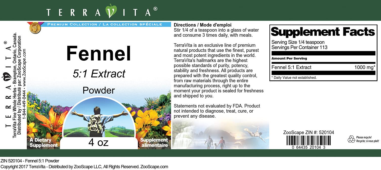 Fennel 5:1 Powder (4 oz, ZIN: 520104) - 3 Pack