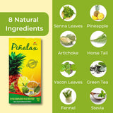 Piñalax 30 Teabags Herbal Tea of Pineapple, Artichoke, Green Tea, Stevia, Yacon Leaves, Senna, Horsetail and Fennel from Peru
