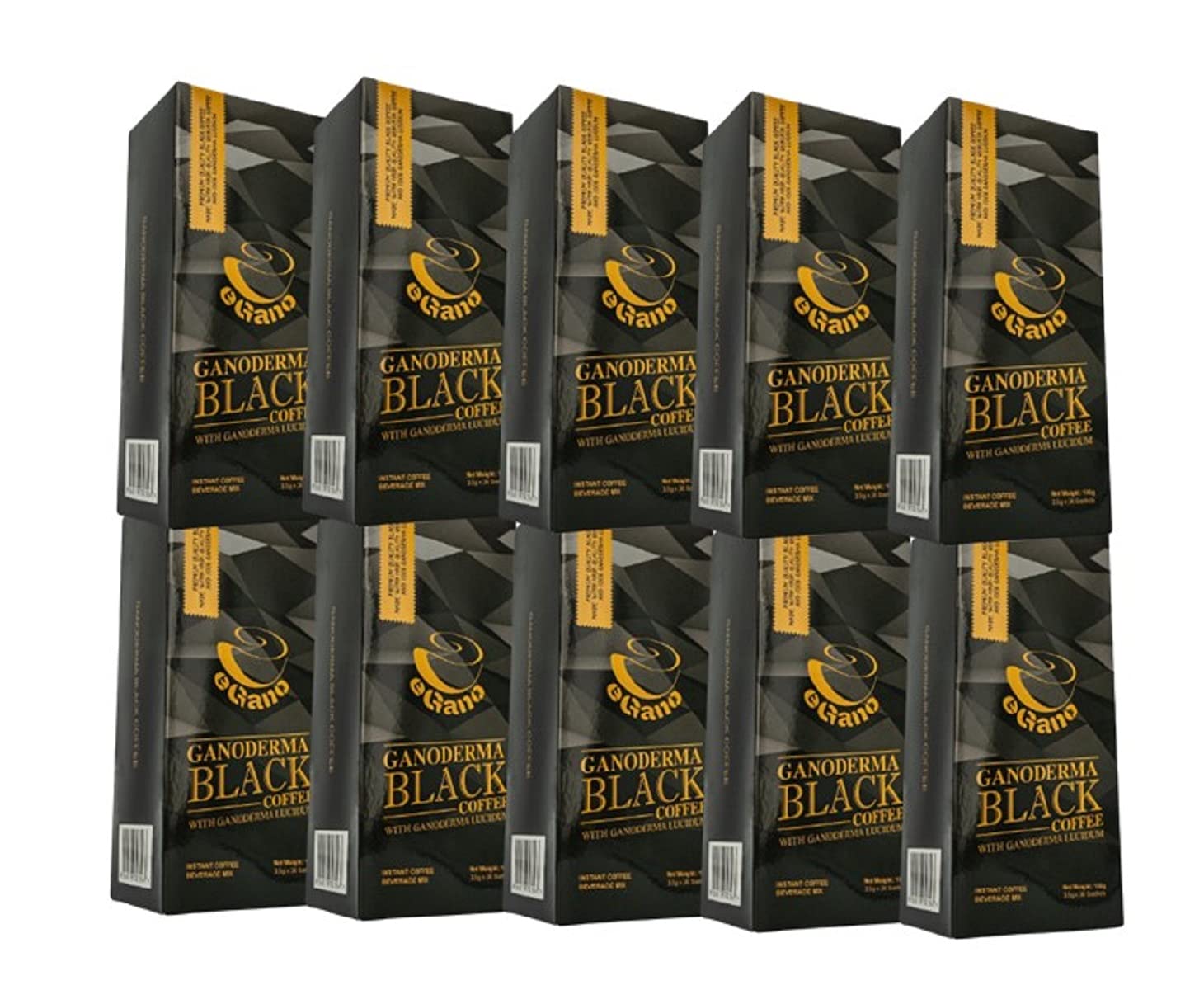 10 Boxes eGano Premium Ganoderma Black Coffee Café Noir Instant Coffee With Ganoderma Lucidum Extract (3.5g x 30 Sachets/Box)
