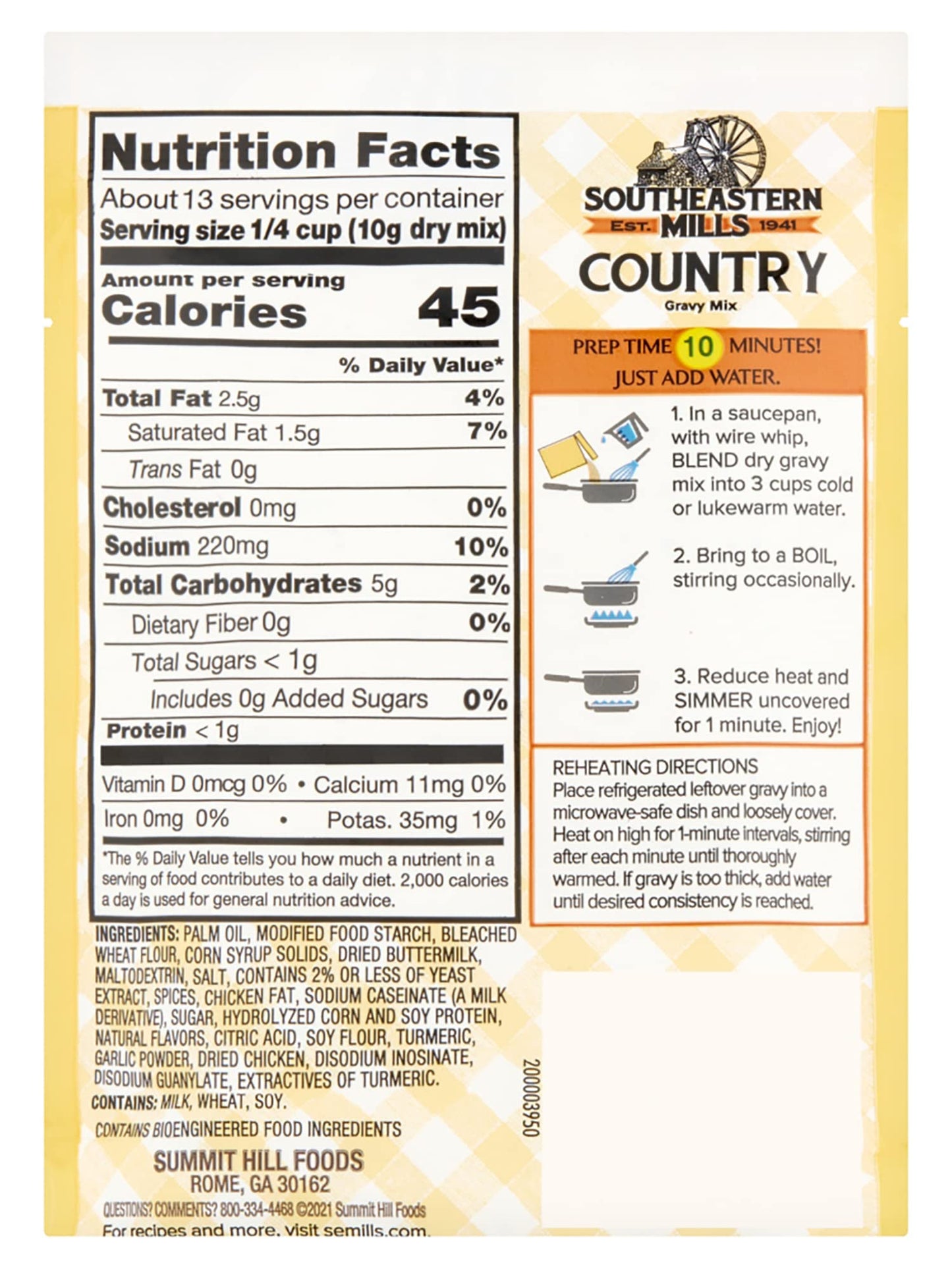 Southeastern Mills - Gravy Mix Country (Pack of 24)