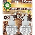 Air Wick Plug in Scented Oil Refill, 2 ct, Brown Sugar and Vanilla, Air Freshener, Essential Oils, Fall Scent, Fall decor