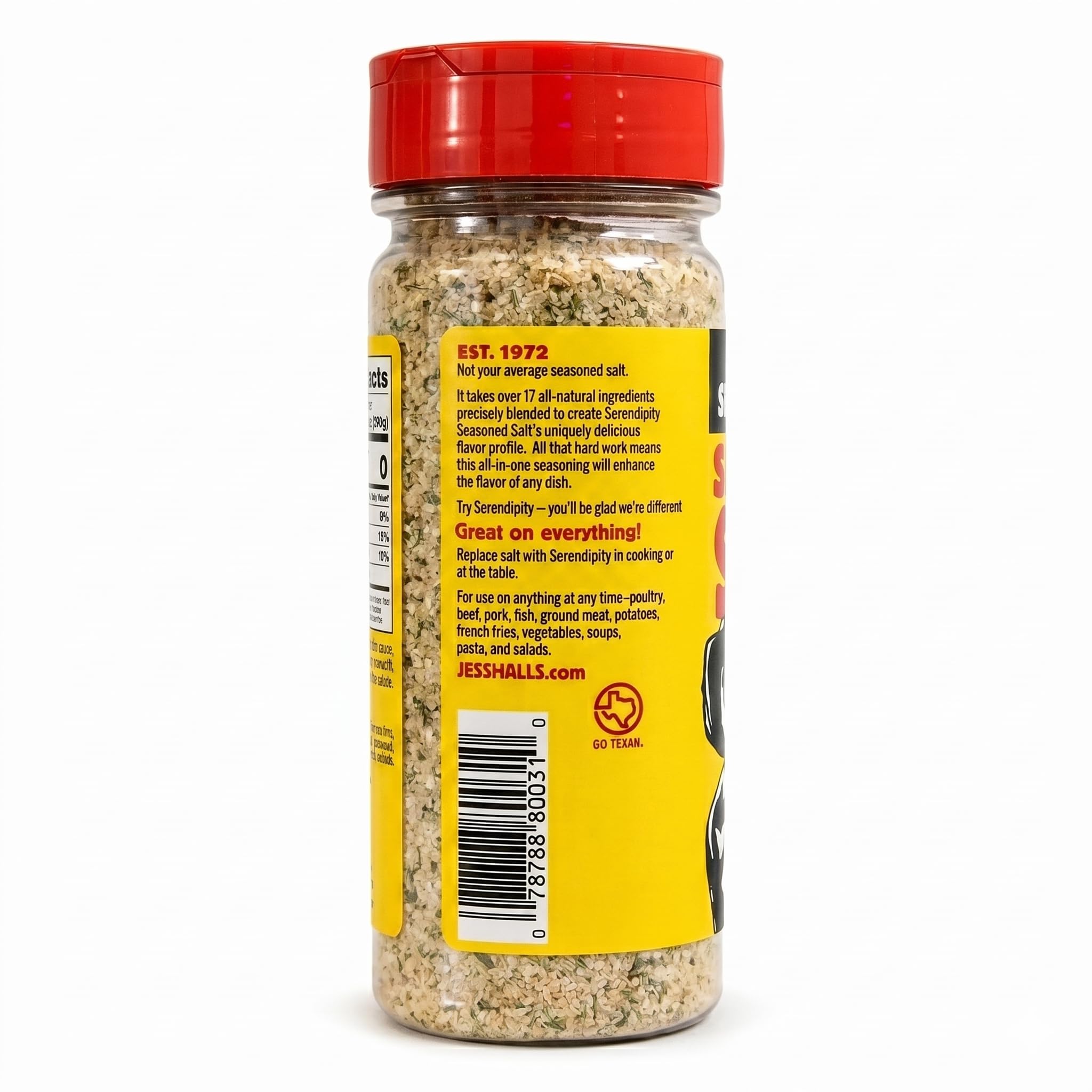 Jess Hall’s Serendipity Seasoned Salt (No MSG) - All Purpose Seasoning for Chicken, Steak & Fries - Restaurant-Style Flavor at Home - Garlic Herb