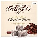 Turkish Delight Chocolate Flavor 450g (~1lb) - Traditional Lokum Candy with Rich Chocolate Taste - Soft Chewy Gourmet Dessert - No Additives - Made