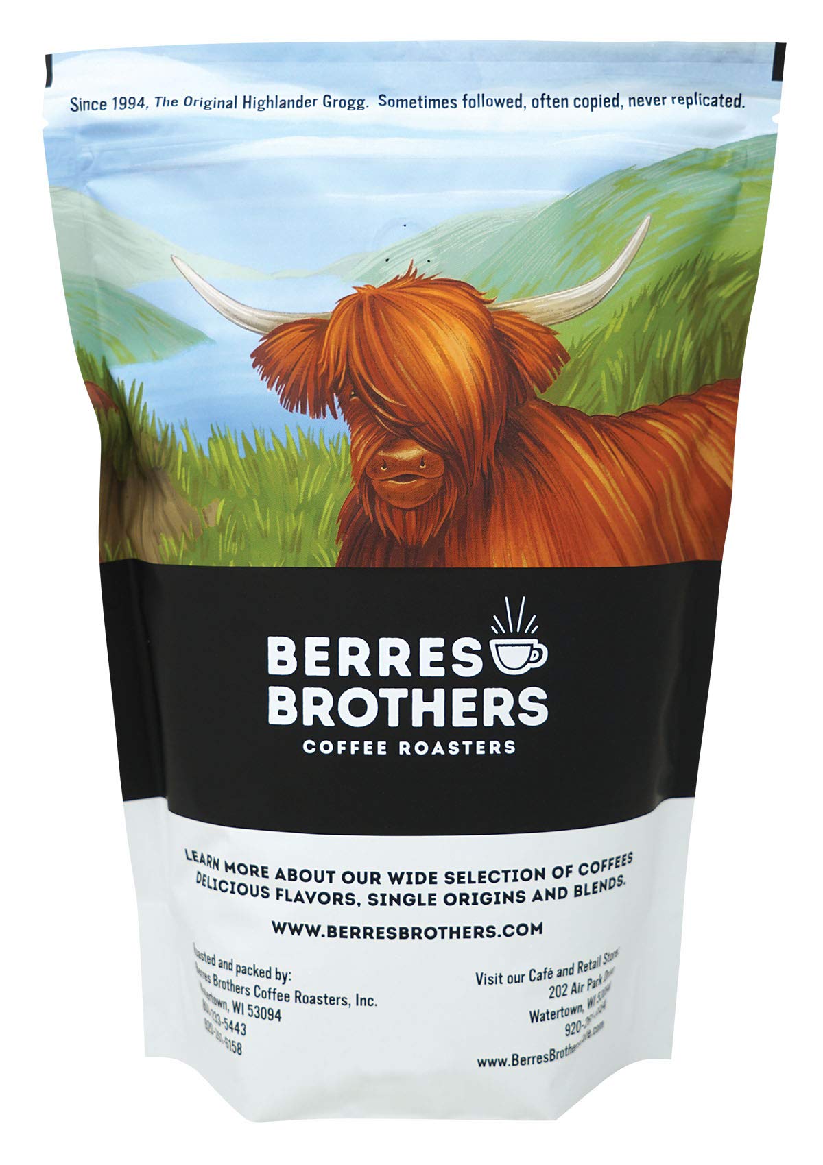 Berres Brothers Highlander Grogg Ground Coffee, 2lb Package, Combination of Caramel, Butterscotch and Hazelnut 2 Pound Medium Roast