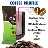 Café Valet DECAF Dark Roast Single Serve Coffee Packets - 84 Count - For Use with Café Valet Single Serve Cofee Makers - Disposable Brew Basket