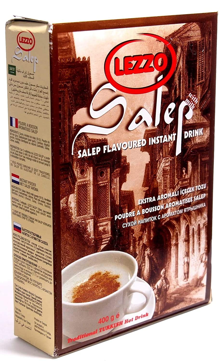 Lezzo Salep, Turkish Flavored Instant Drink, 2 pack of 200g/7.05oz boxes