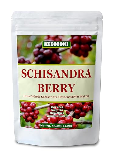 Natural Dried Schisandra Berry, 4.0oz(113g), Whole Schisandra Chinensis, No GMO