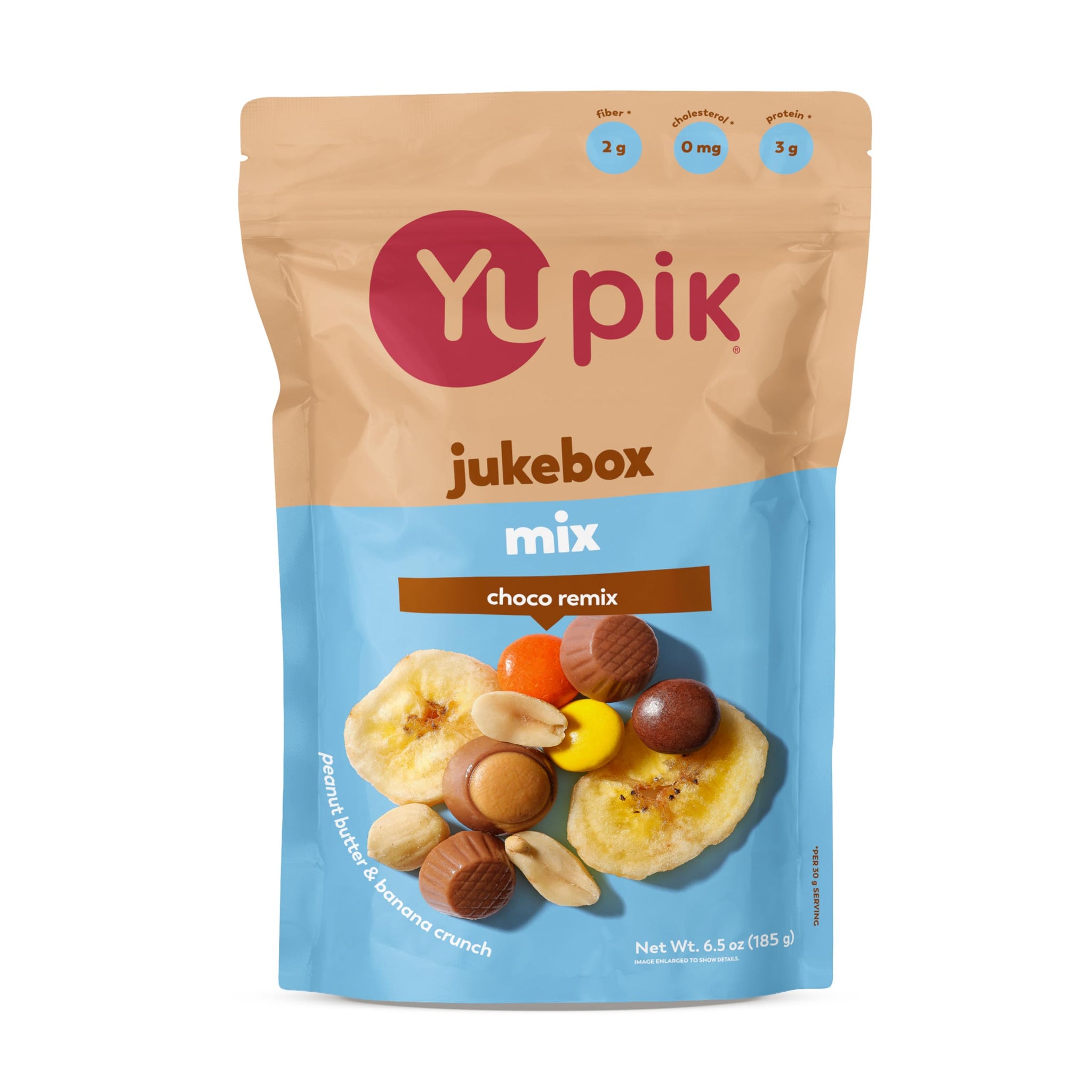 Yupik Jukebox Mix, 6.5 Oz, Kosher, Chocolatey Sweet Snacks, Elvis Sandwich Inspired Flavors, Retro Snack, Blend of Crunchy Bananas, Peanut Butter Cups