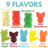 2 Christmas Gummy Bears, 2 Sweet and Sour Reindeer Gummies, Assorted Flavors, Sharable Bags, Sweet Christmas Treat, 4 Ounces (Pack of 4)