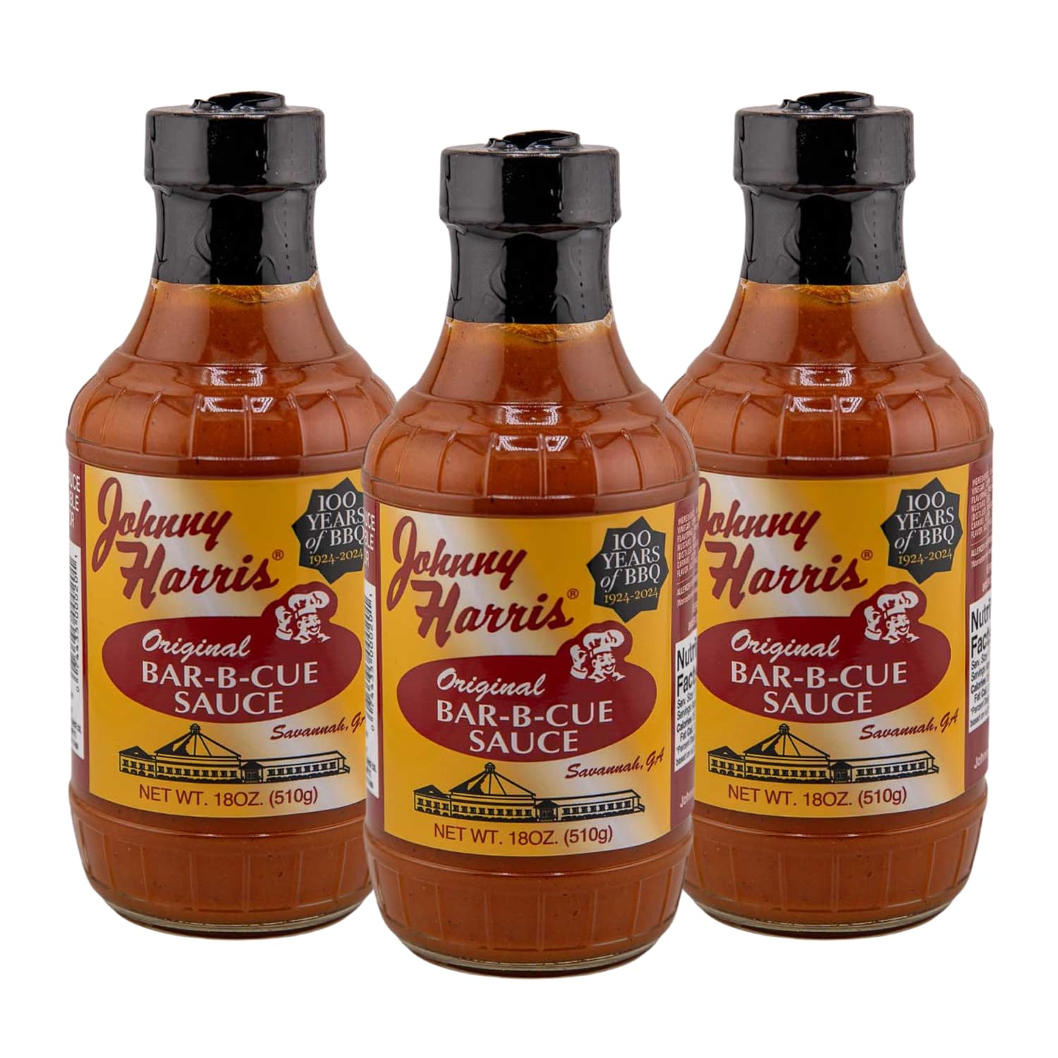 Johnny Harris Original Barbecue Sauce, Gluten-Free, Classic Bold Flavor, Gourmet Cookout Sauces, Authentic Southern Recipe, Rich Grilling Sauce