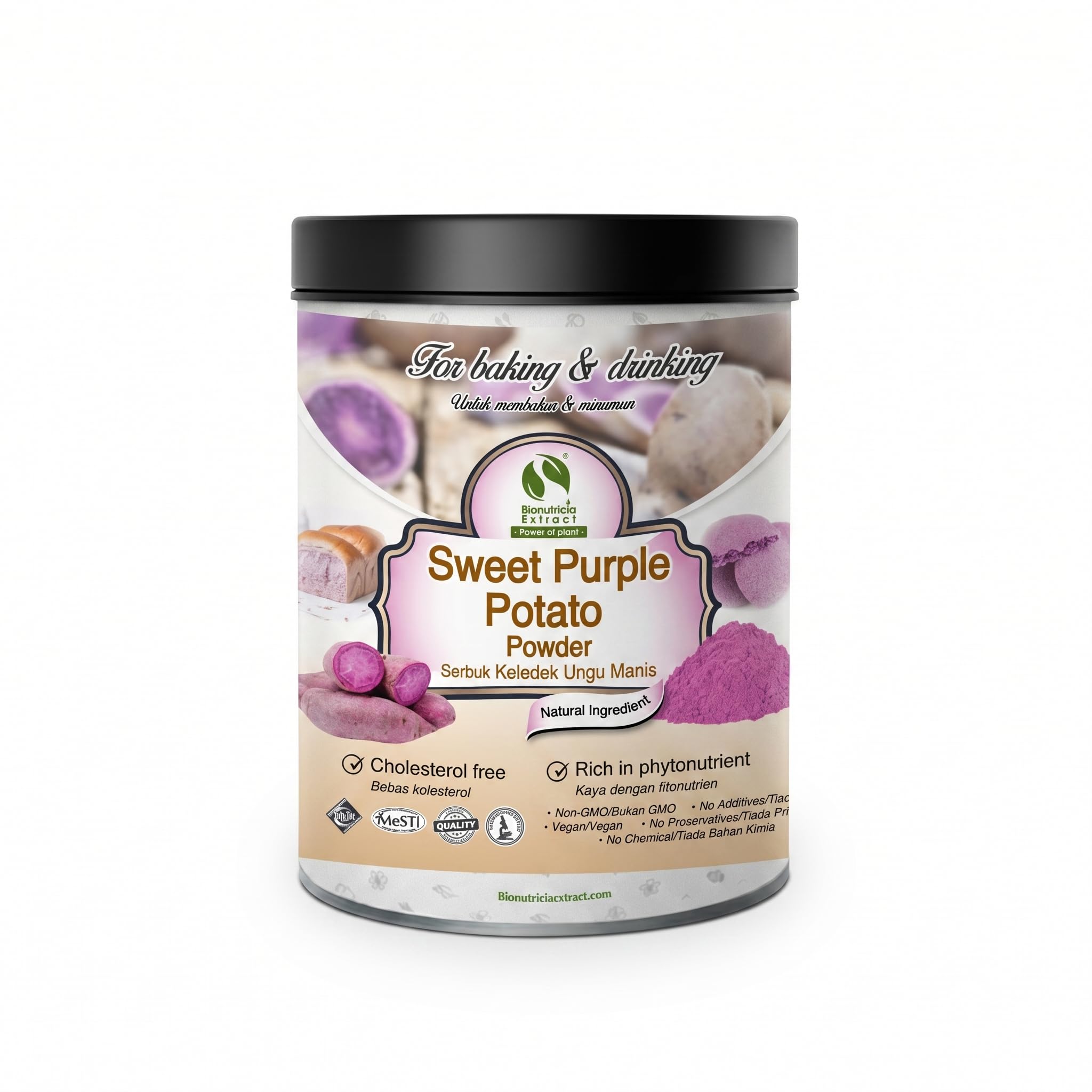 Sweet Purple Potato Powder 7oz, 100% Pure, Cooked & Dehydrated, Superfine Purple Potato Powder for Baking, Smoothies & Desserts,Cooked & Dehydrated