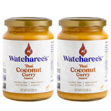 Watcharee’s Thai Coconut Curry Sauce - Authentic Thai Flavor Crafted with Natural Ingredients, Ready-to-Use, Vegan, Non-GMO, Gluten-Free, 9.8 fl oz