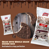 LIEBERS Dark Chocolate Rice Cakes, Kosher Certified Dairy Free, Gluten Free Snack (Dark Italian Chocolate) Pack Of 3