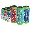 CAMO Energy Edge Variety Pack Energy Drink, Cherry Bomb, Tropical Surge, Gummy Razz (4 each)16oz Cans, 12 Pack, Ultra Premium Caffeine Blend