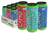 CAMO Energy Edge Variety Pack Energy Drink, Cherry Bomb, Tropical Surge, Gummy Razz (4 each)16oz Cans, 12 Pack, Ultra Premium Caffeine Blend