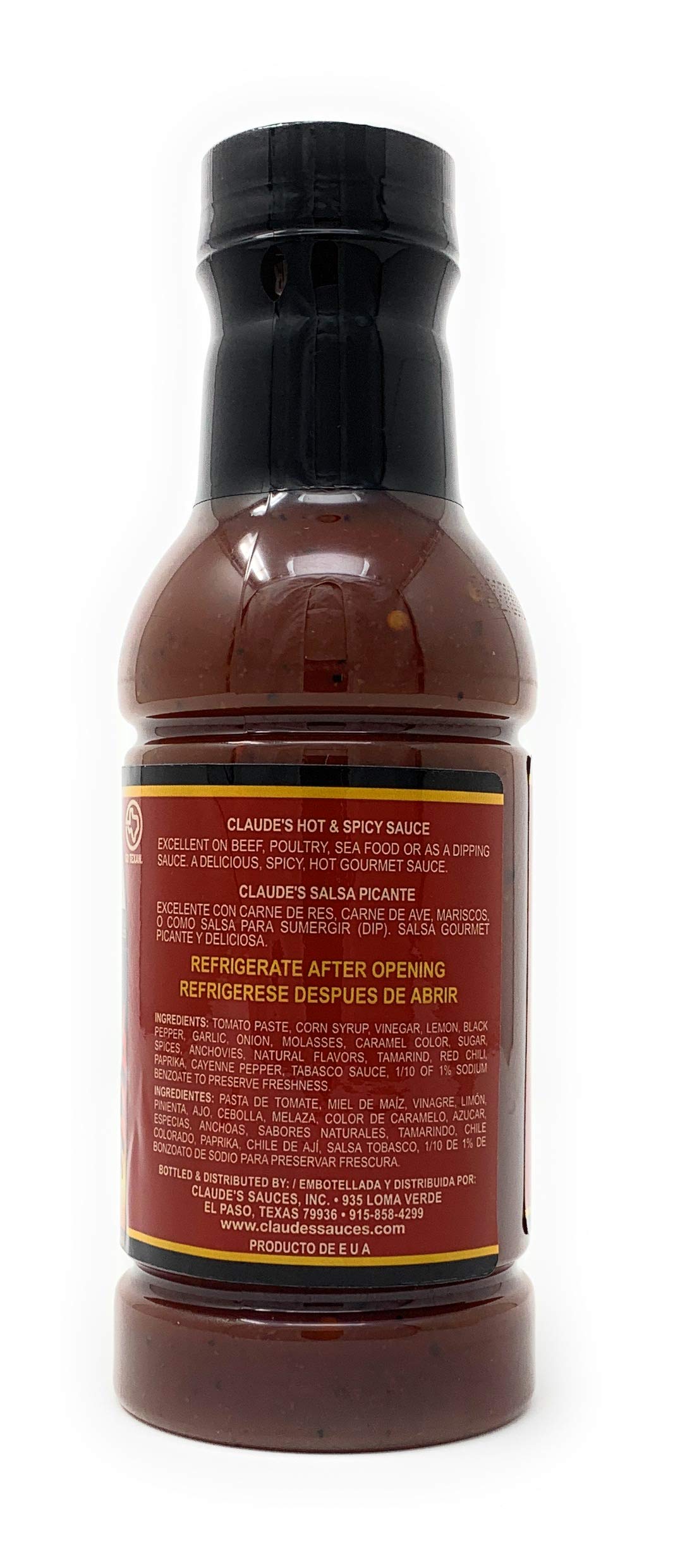 Claudes Hot and Spicy Sauce 16 Ounce Bottle Pack of 2